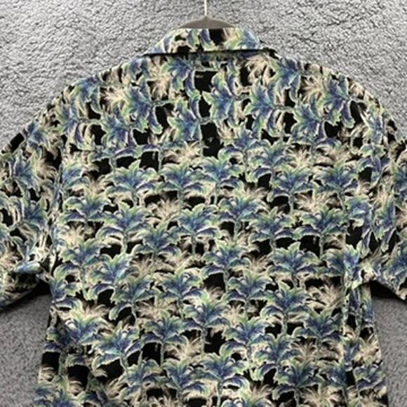 Tori Richard Uniforms Small Palm Tree Design Hawaiian Shirt Luau Tropical Party - Picture 8 of 9